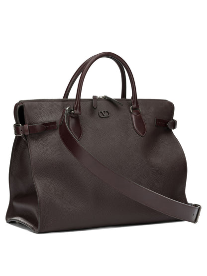 Valentino Garavani "Antibes" Large Shoulder Bag - Brown