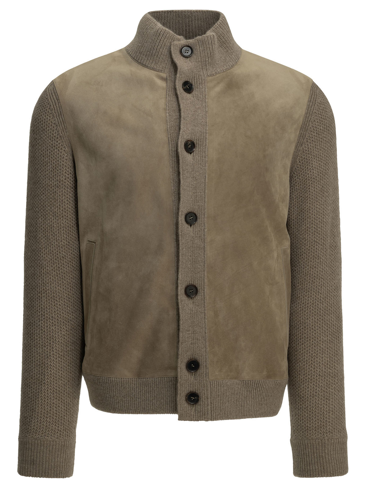 Zegna Cashmere and suede overshirt jacket - Beige
