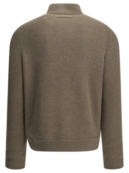 Zegna Cashmere and suede overshirt jacket - Beige