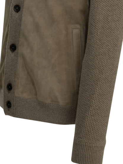 Zegna Cashmere and suede overshirt jacket - Beige