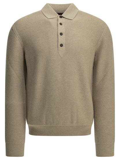 Zegna Cashmere polo sweater - Beige