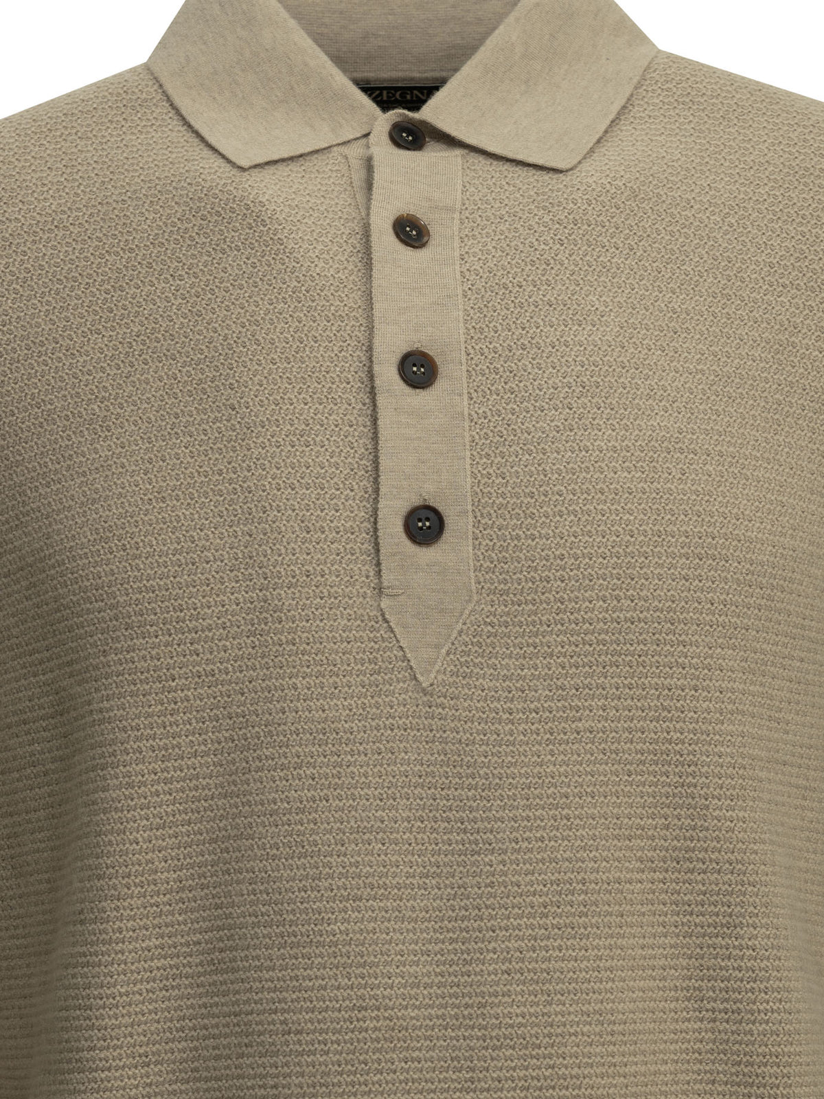 Zegna Cashmere polo sweater - Beige