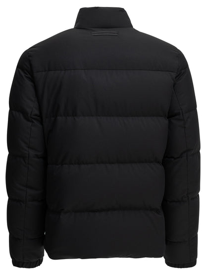 Zegna Short down jacket - Blue