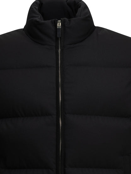 Zegna Short down jacket - Blue
