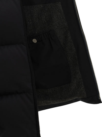 Zegna Short down jacket - Blue