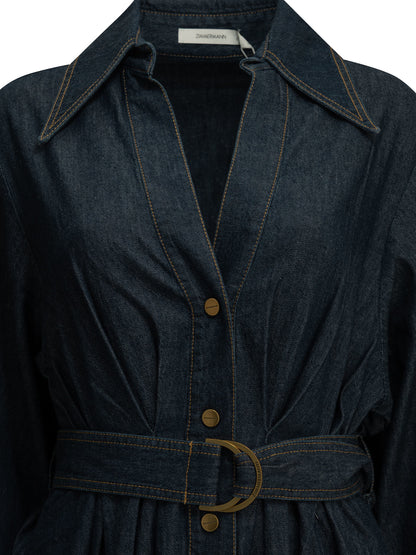 Zimmermann Midi shirtdress - Blue
