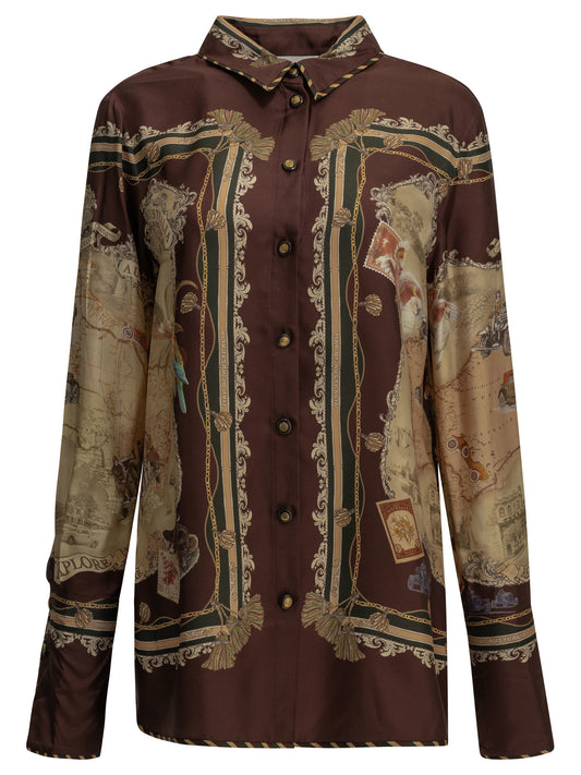Zimmermann "Valiant" Casual Shirt - Burgundy