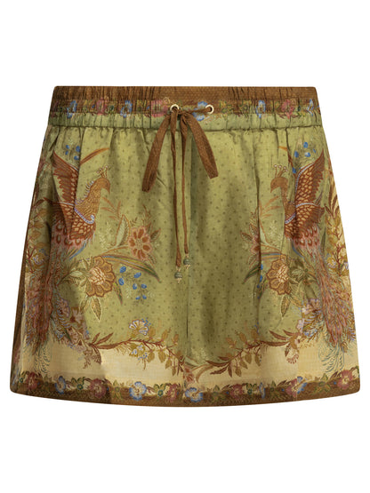 Zimmermann "Indra Relaxed" lace-up shorts - Green