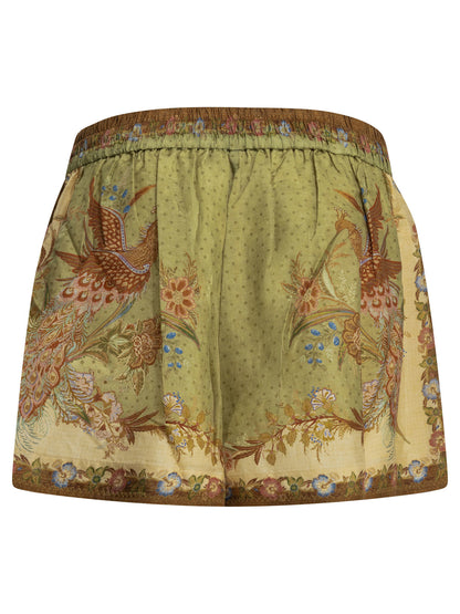 Zimmermann "Indra Relaxed" lace-up shorts - Green