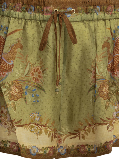 Zimmermann "Indra Relaxed" lace-up shorts - Green