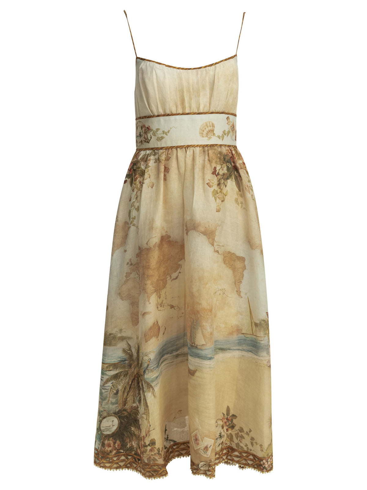 Zimmermann "Mahon" midi dress - Beige