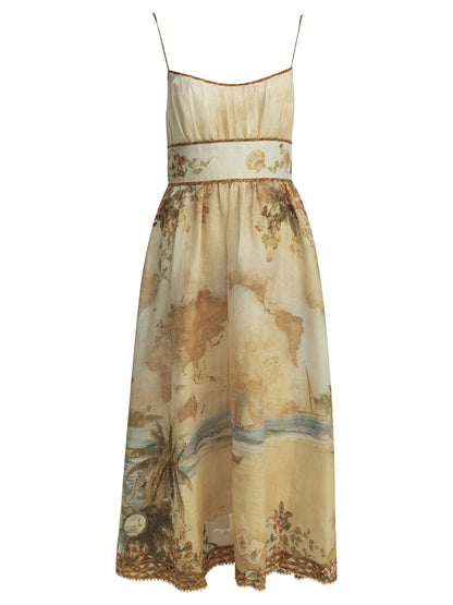 Zimmermann "Mahon" midi dress - Beige