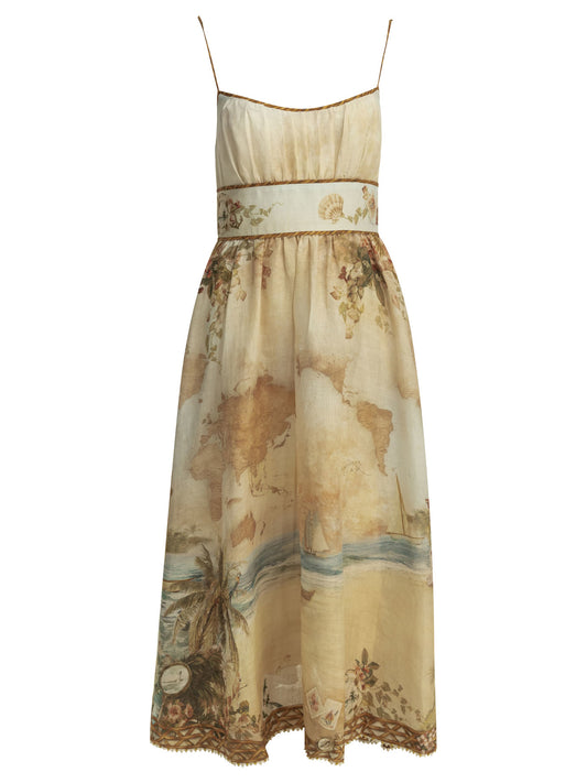 Zimmermann "Mahon" midi dress - Beige