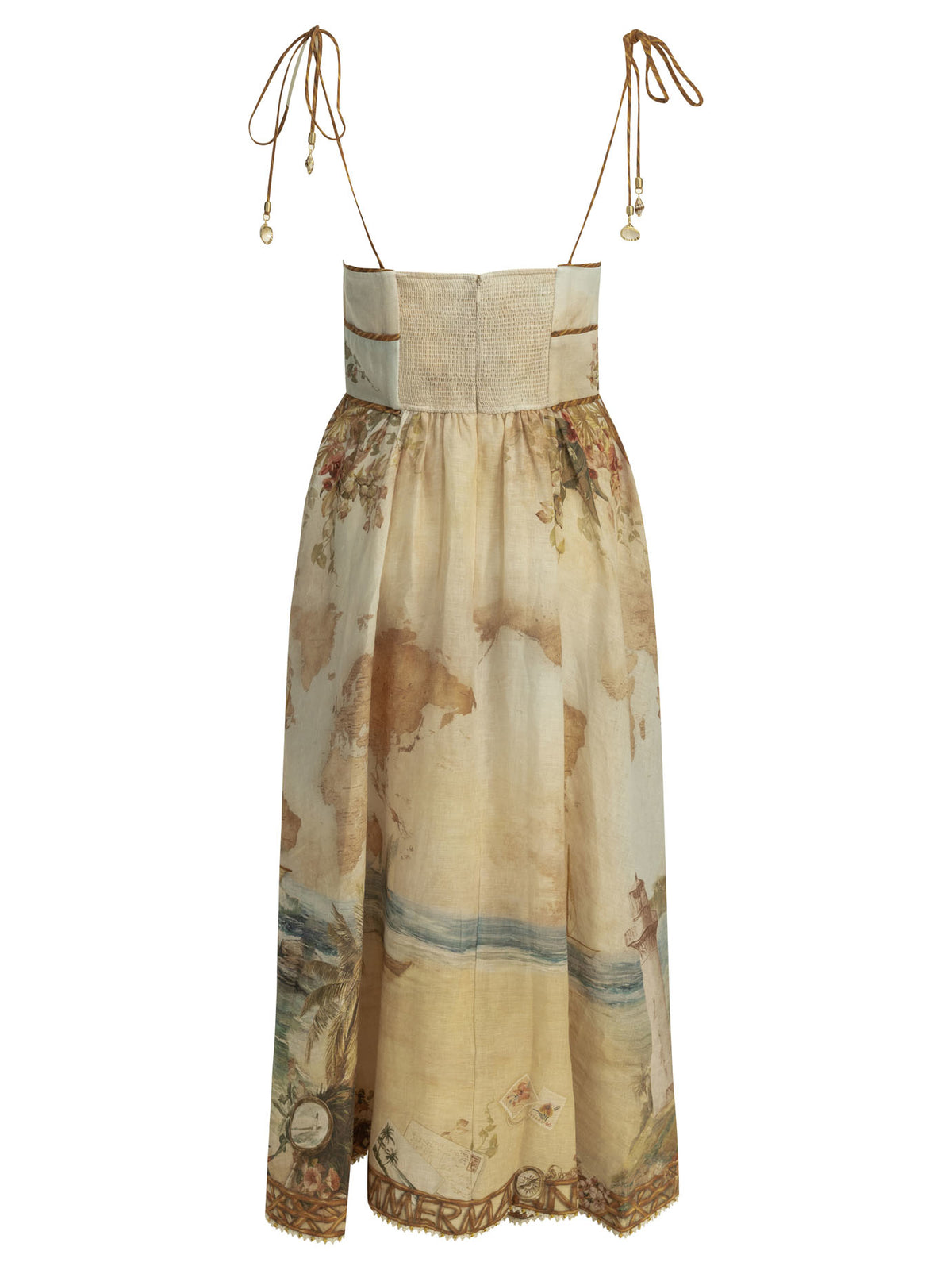 Zimmermann "Mahon" midi dress - Beige
