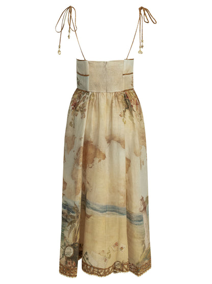 Zimmermann "Mahon" midi dress - Beige