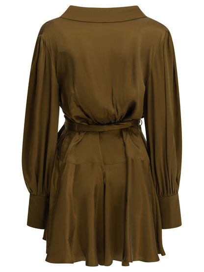 Zimmermann Short Wrap Dress - Brown