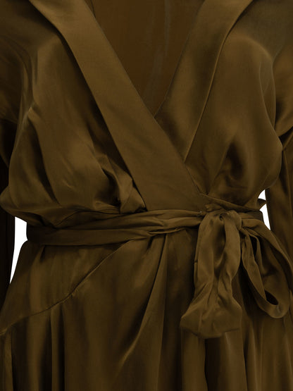 Zimmermann Short Wrap Dress - Brown