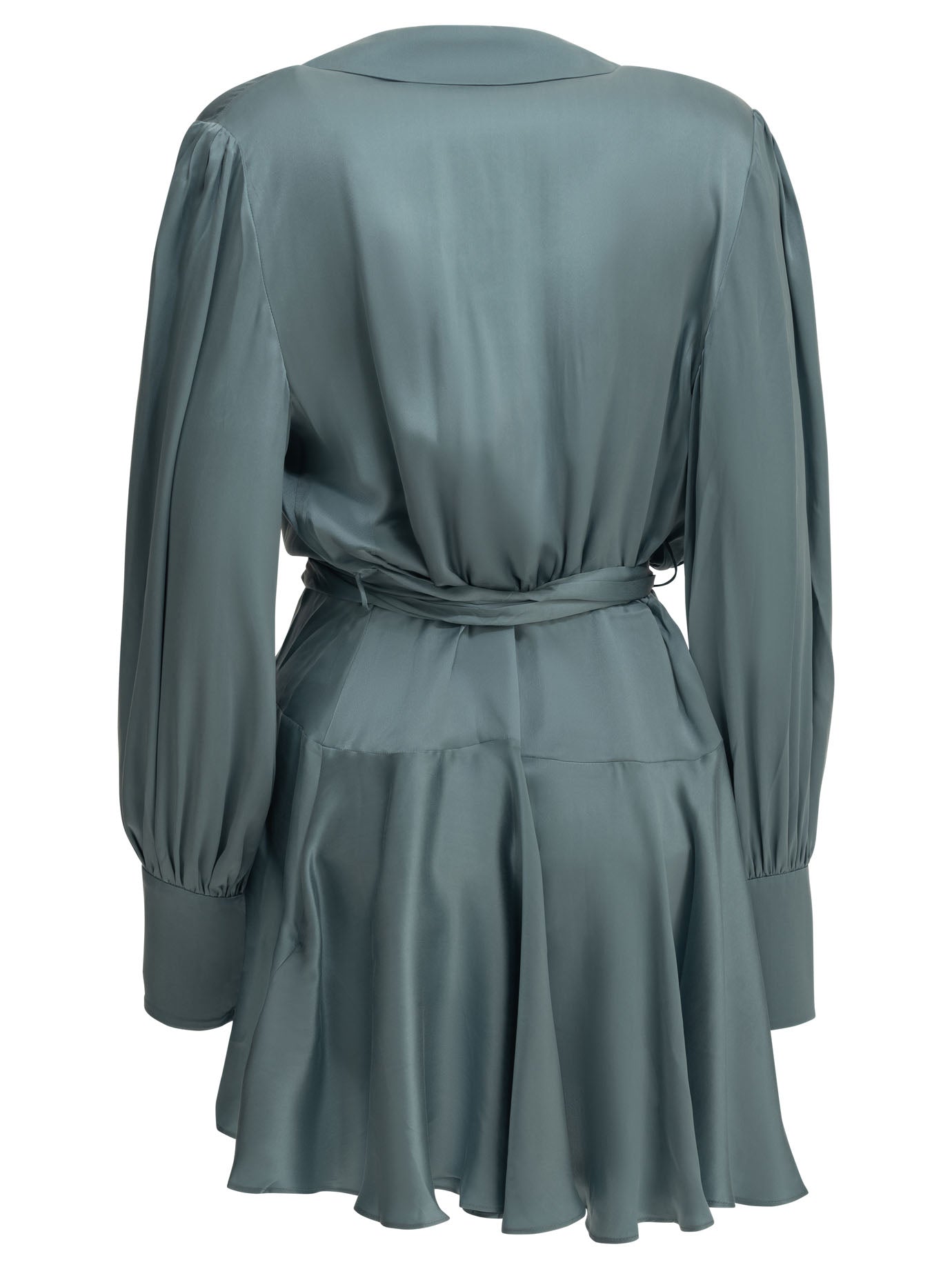 Zimmermann Short Wrap Dress - Light Blue