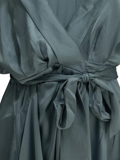 Zimmermann Short Wrap Dress - Light Blue