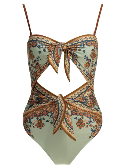 Zimmermann "Aster" swimsuit - Light Blue