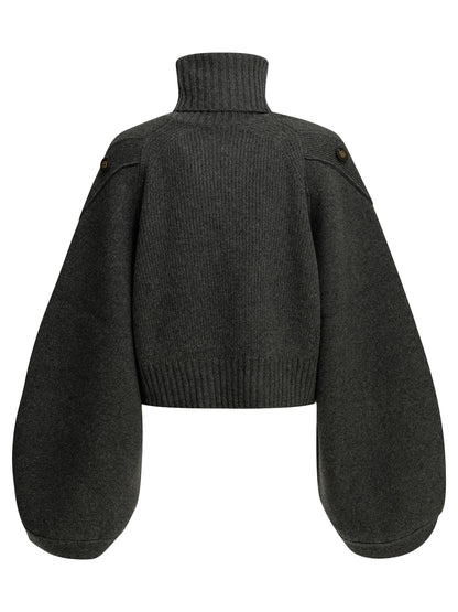 Zimmermann "Valiant" Turtleneck Sweater - Grey