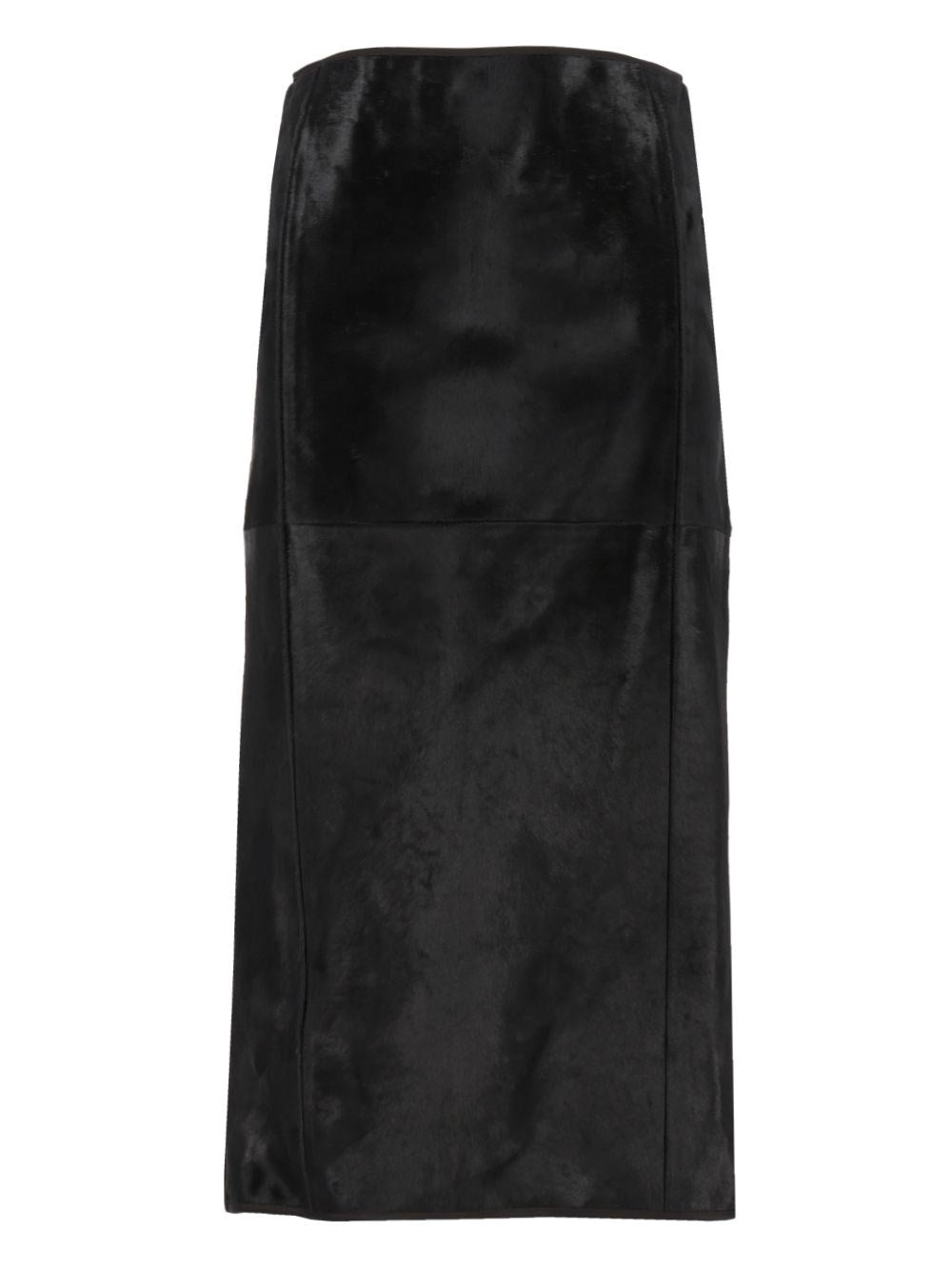 Durazzi Milano Leather Pencil Skirt - Black