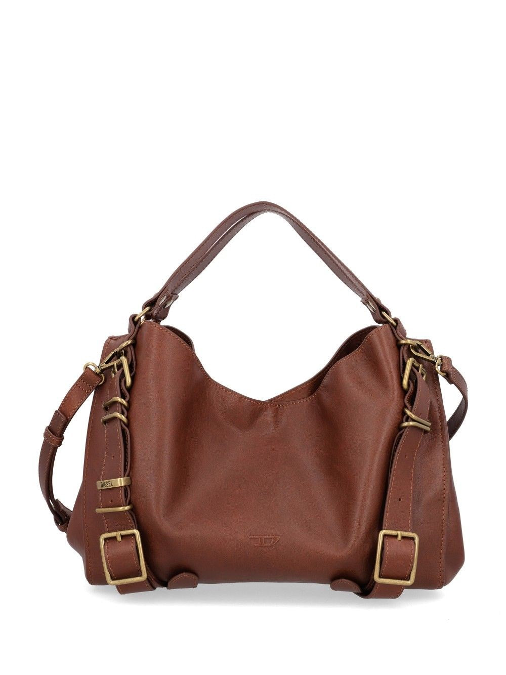 Diesel "D-One" Medium Leather Bag - Brown