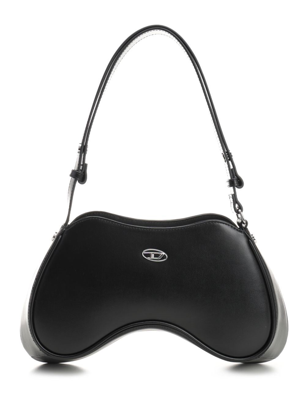 Diesel "Play" Patent Leather Shoulder Bag - Black