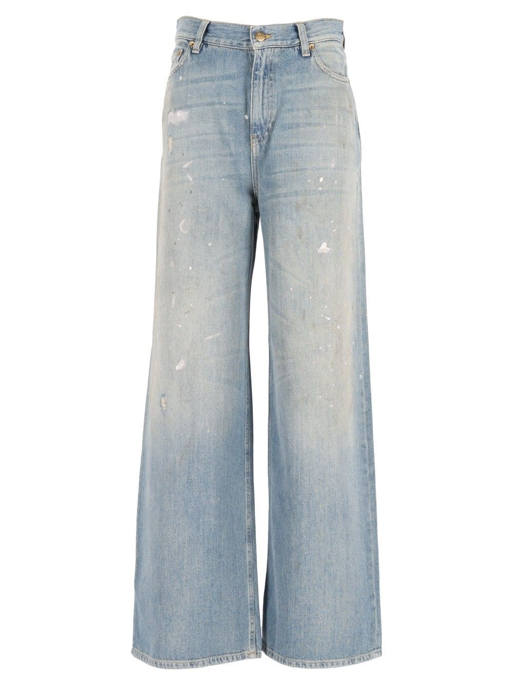 Golden Goose Jeans With Embroidered Logo - Blue
