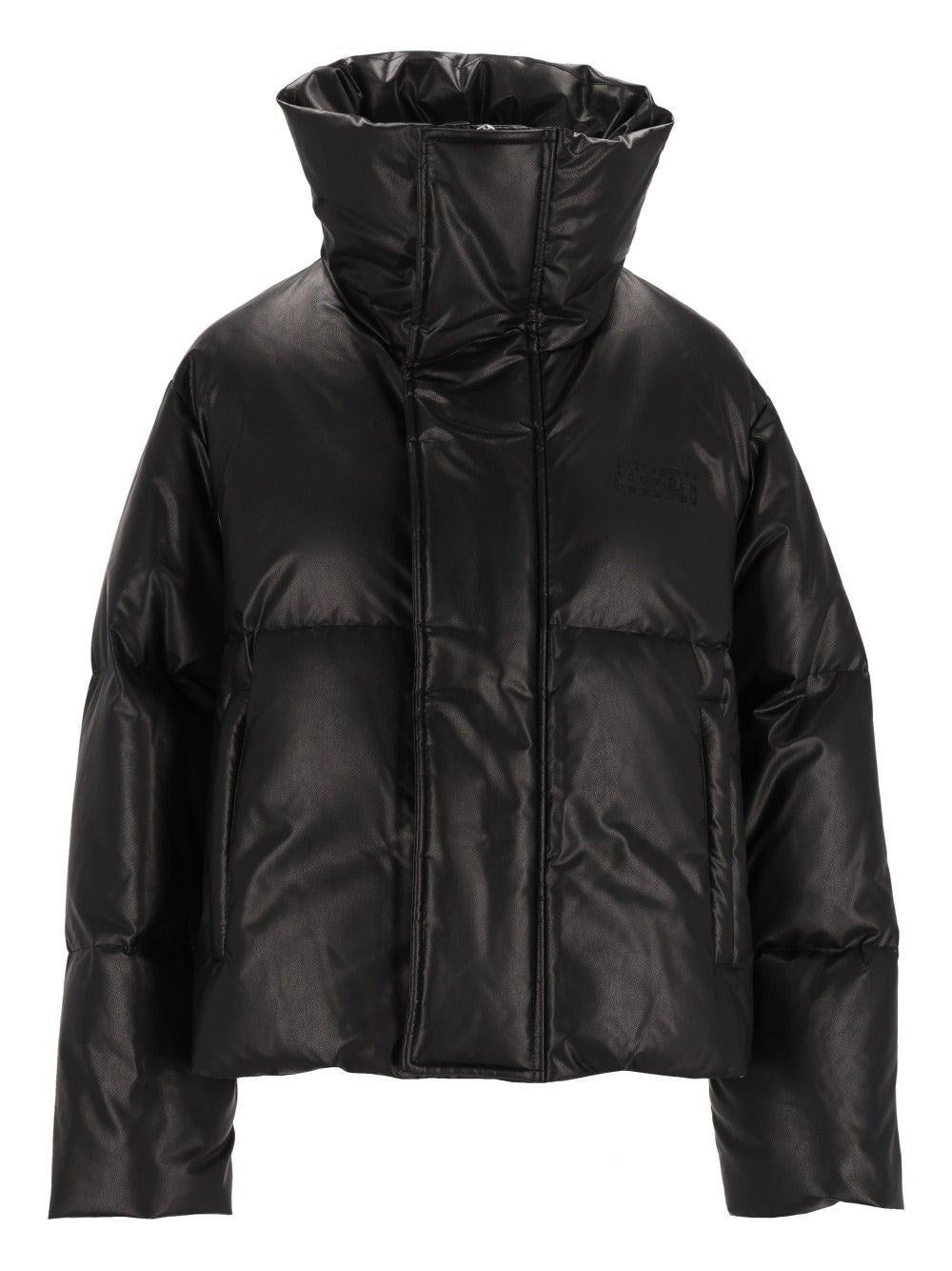 Mm6 Maison Margiela Short Down Jacket - Black