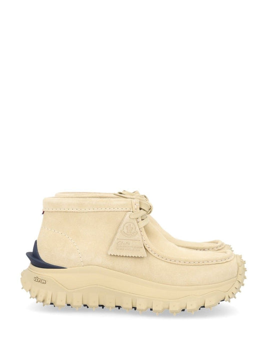 Moncler Moncler Suede Boots + Clarks Originals Trailgrip Wallabee - Beige