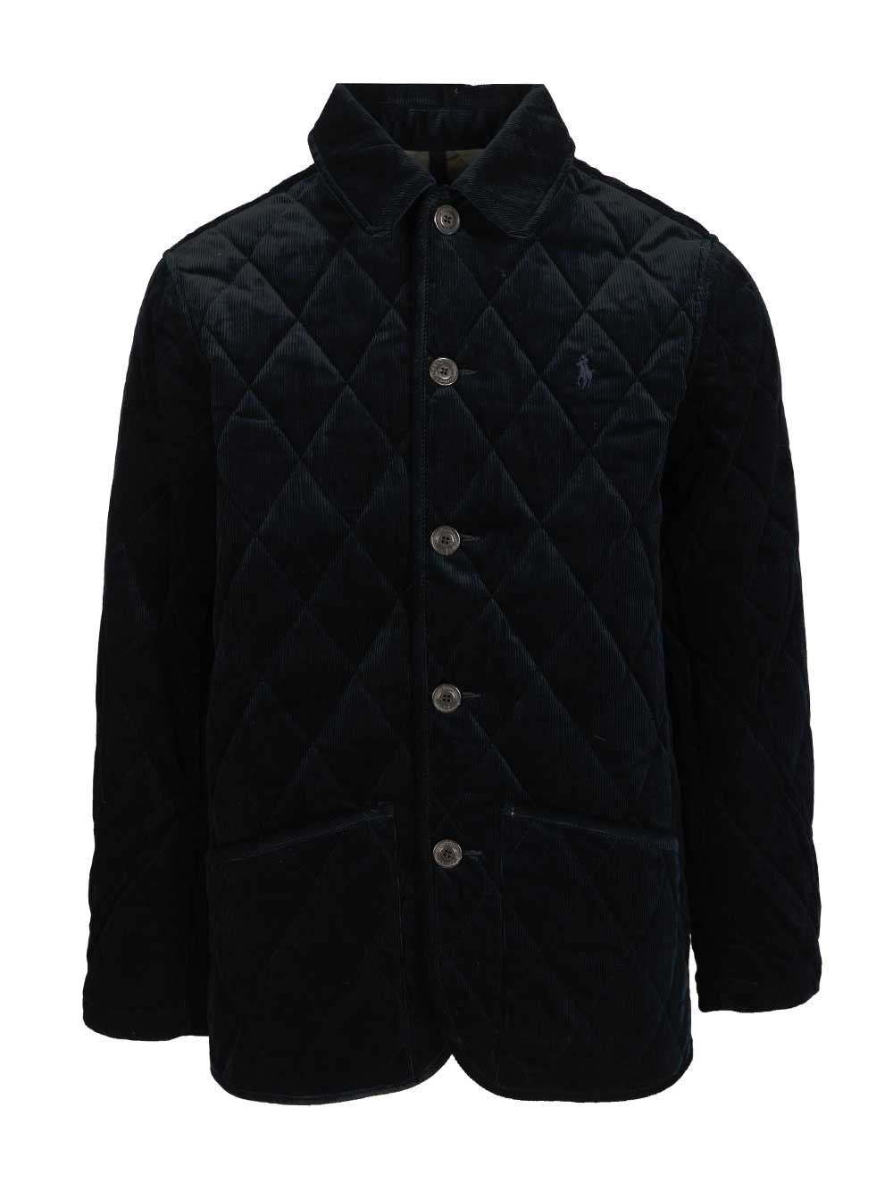 Polo Ralph Lauren Car Coat Wynton In Corduroy - Blue