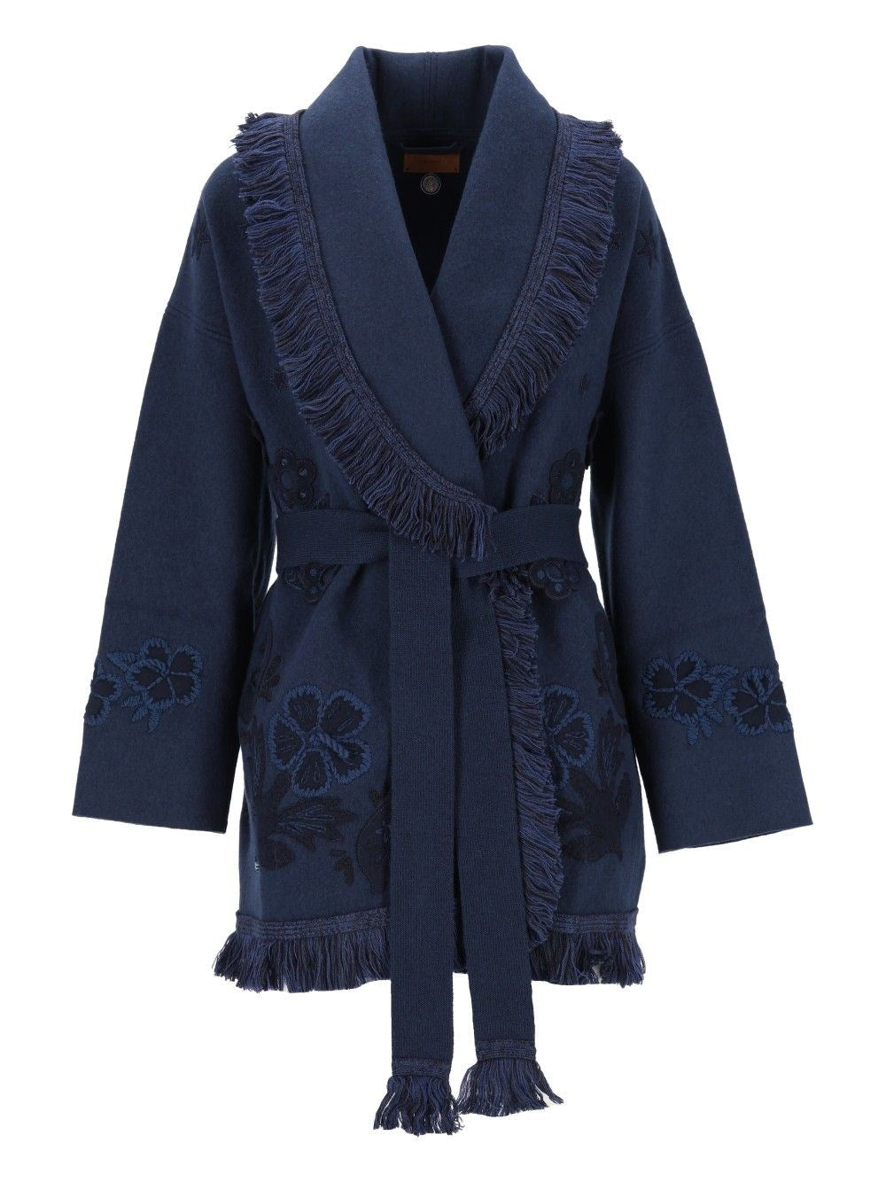 Alanui Nature In Bloom Cardigan - Blue