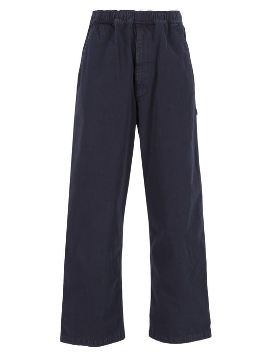Mm6 Maison Margiela Cotton Twill Trousers - Blue
