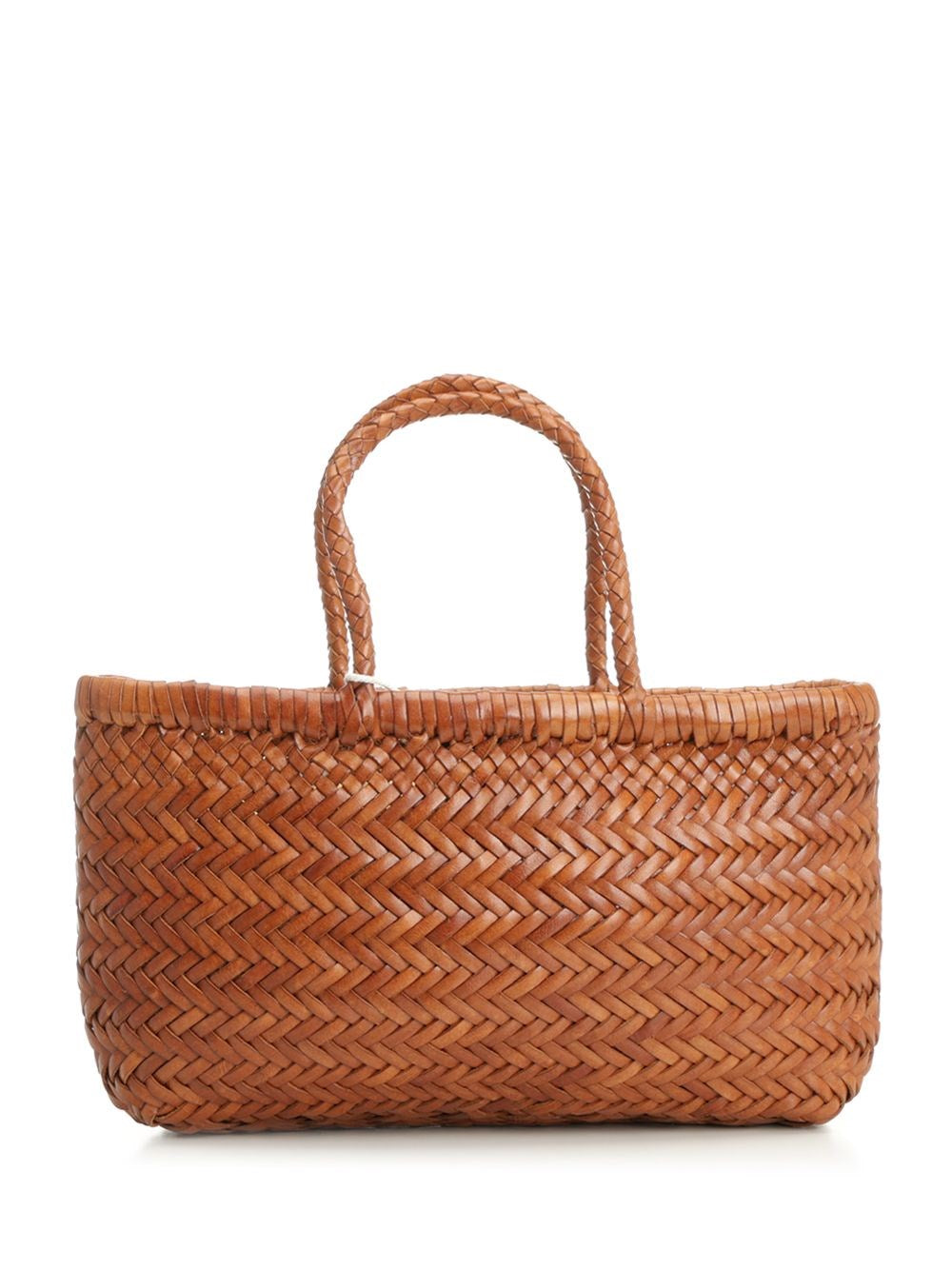 Dragon Diffusion Basket Bag "Mini Flat Gora" - Brown