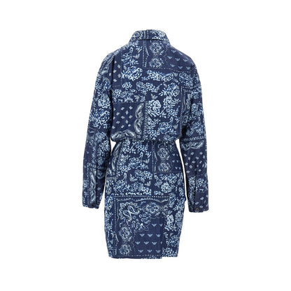 EMPORIO ARMANI Bandana print chambray mini dress