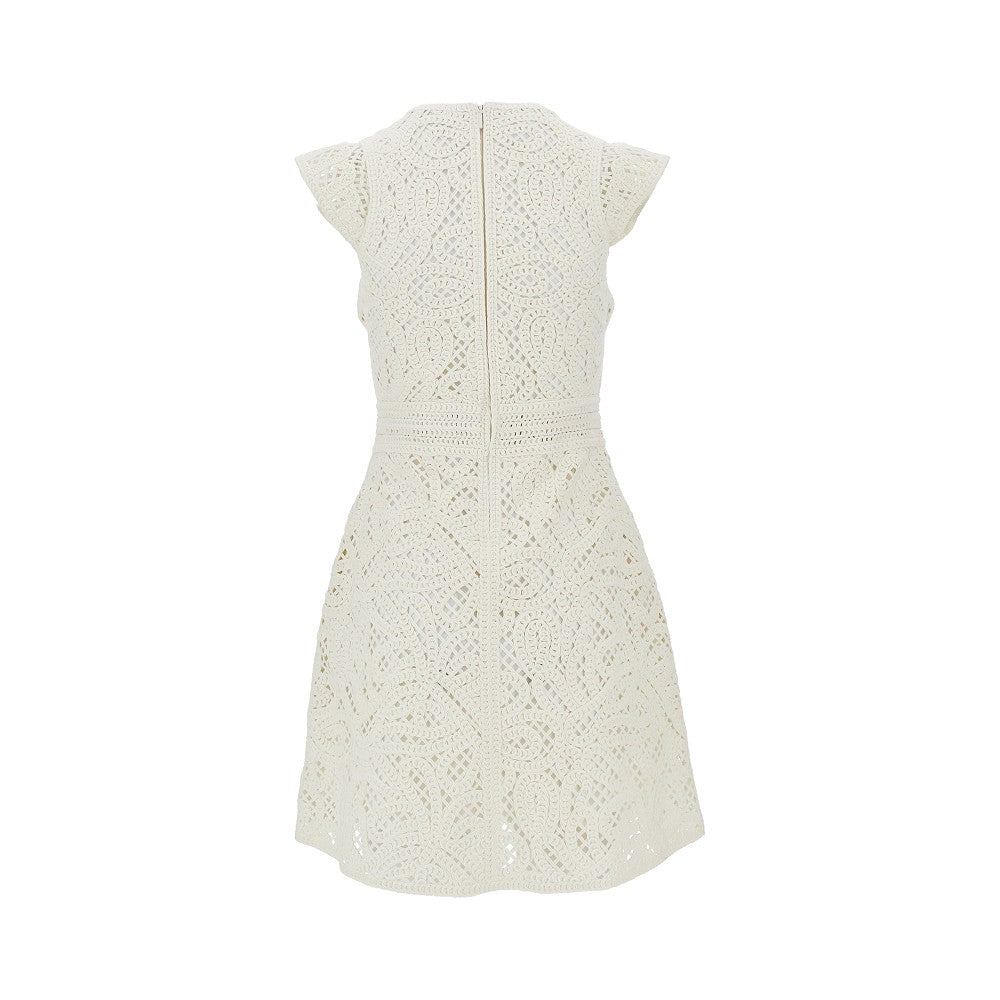 EMPORIO ARMANI Cornely embroidered fabric mini dress