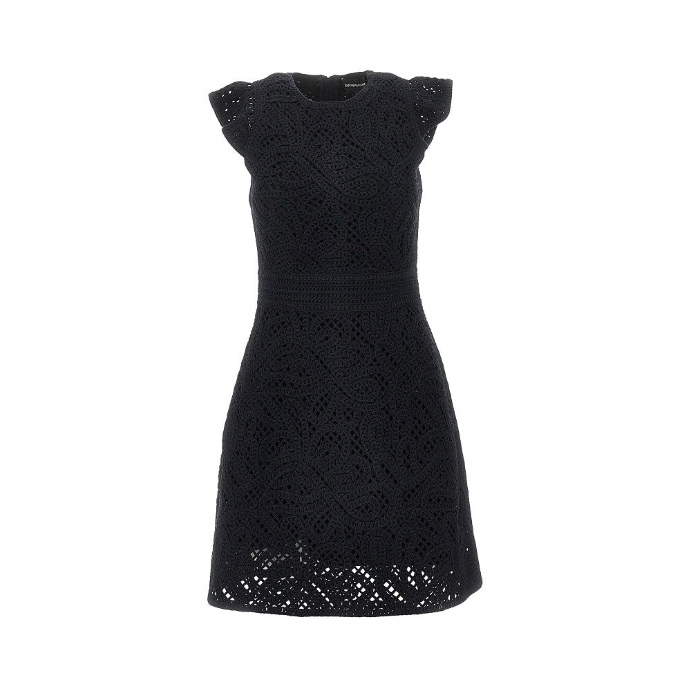 EMPORIO ARMANI Cornely embroidered fabric mini dress