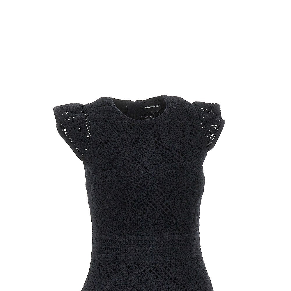 EMPORIO ARMANI Cornely embroidered fabric mini dress