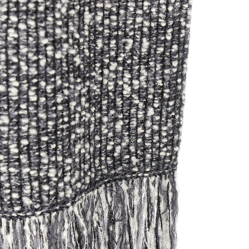Emporio Armani Fringed knit midi dress