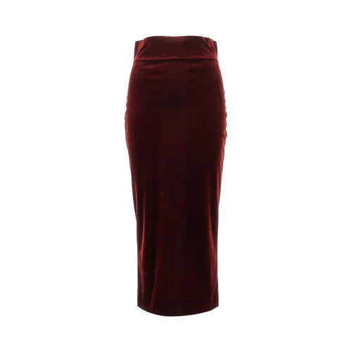 Alberta Ferretti Velvet midi skirt