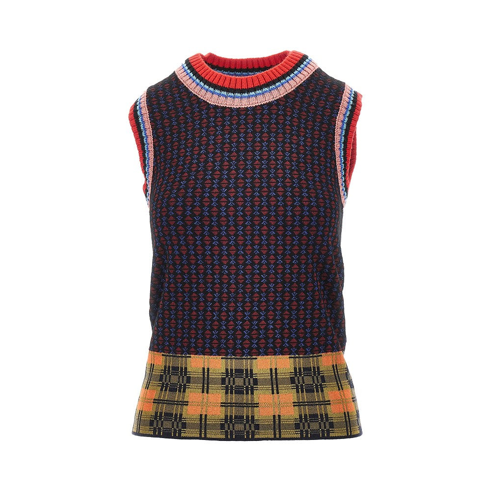 Dries Van Noten Jacquard wool-blend vest