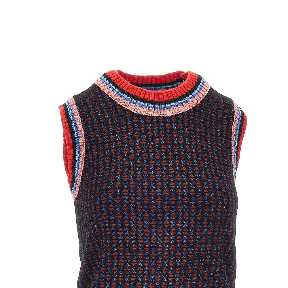 Dries Van Noten Jacquard wool-blend vest