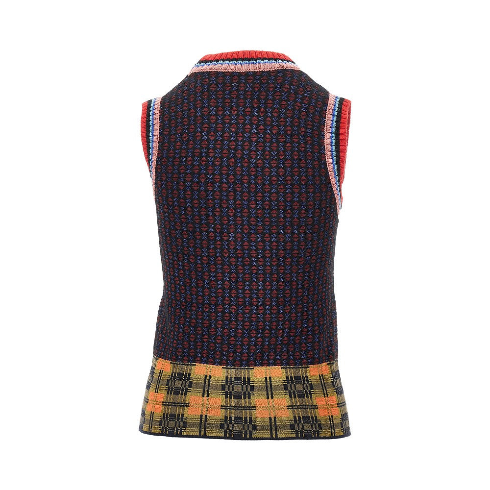 Dries Van Noten Jacquard wool-blend vest