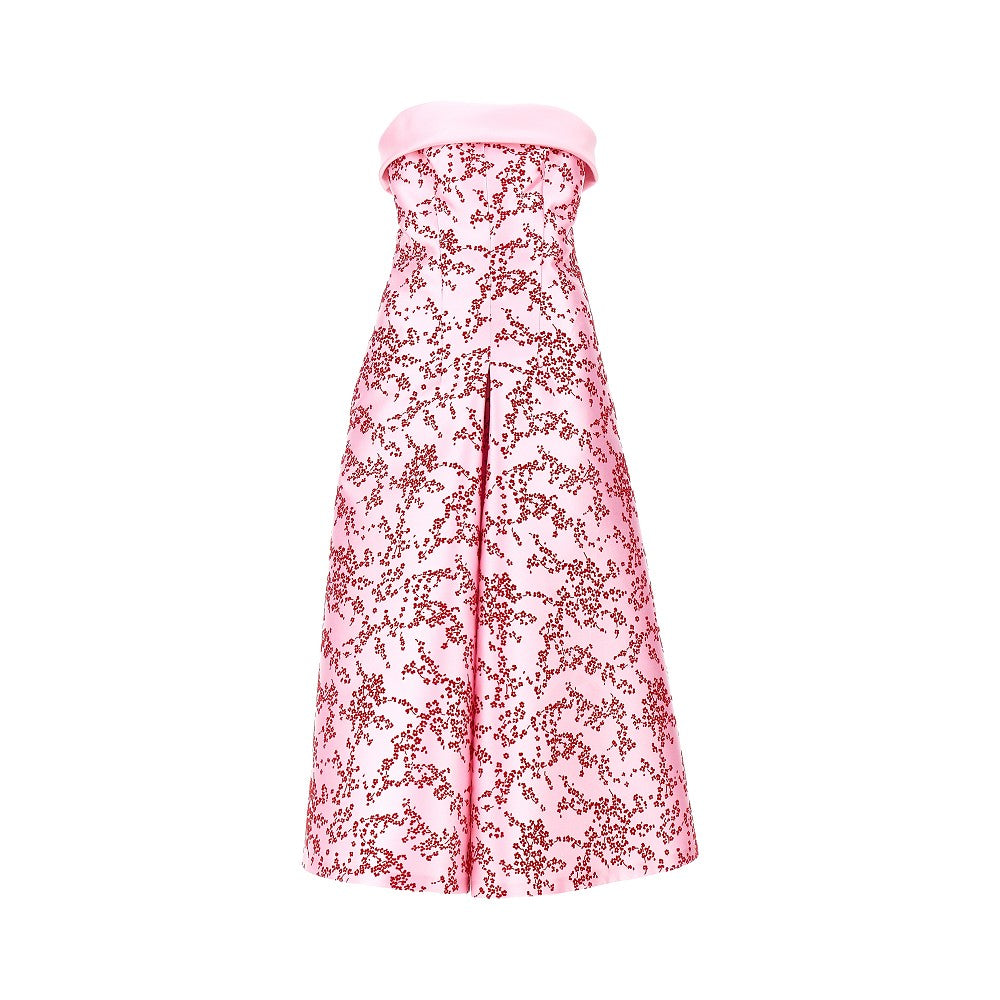 Alberta Ferretti Floral mikado midi dress