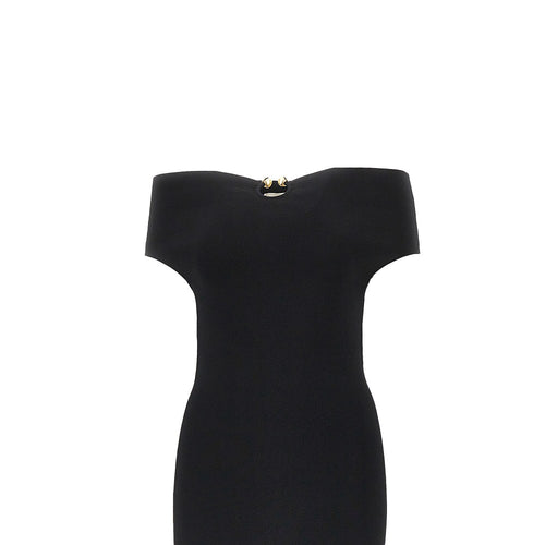 Alberta Ferretti Knitted midi dress with metal detail
