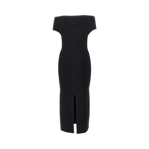 Alberta Ferretti Knitted midi dress with metal detail
