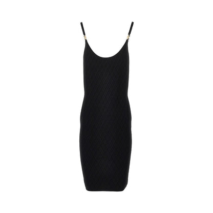 VERSACE Jacquard knit knee-length dress