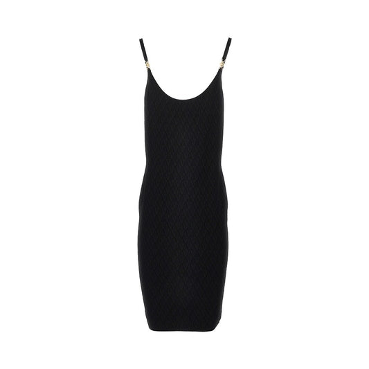 VERSACE Jacquard knit knee-length dress