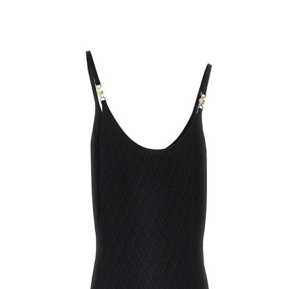 VERSACE Jacquard knit knee-length dress